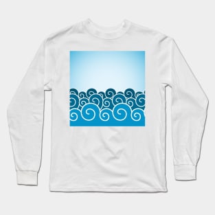 Waves of Blue Long Sleeve T-Shirt